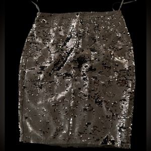 Express Design Studio Black Sequin Skirt